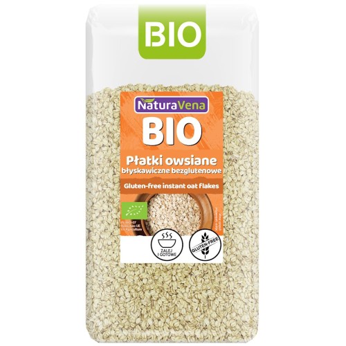 PŁATKI OWSIANE BŁYSKAWICZNE BEZGLUTENOWE BIO 300 g - NATURAVENA-1 34251 