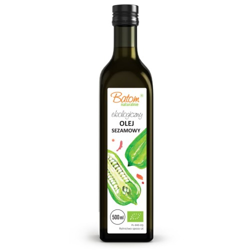 OLEJ SEZAMOWY TŁOCZONY NA ZIMNO BIO 500 ml - BATOM-1 34275 