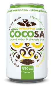 WODA KOKOSOWA Z SOKIEM Z ANANASA 330 ml - DIET-FOOD (COCOSA)
