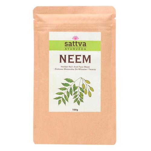 MASECZKA ZIOŁOWA DO TWARZY I WŁOSÓW NEEM 100 g - SATTVA (AYURVEDA)-1 34347 