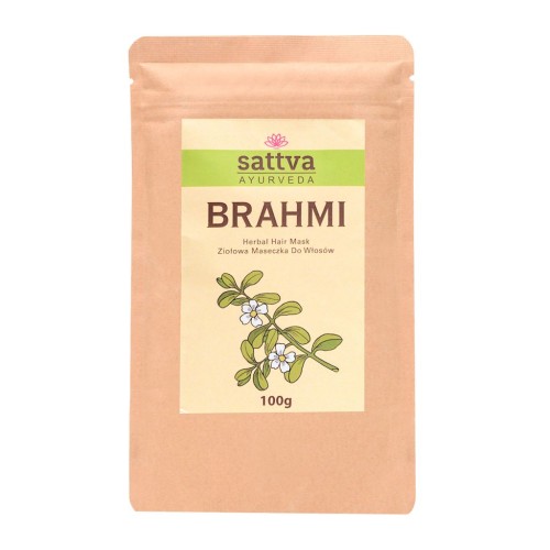 MASECZKA ZIOŁOWA DO WŁOSÓW BRAHMI 100 g - SATTVA (AYURVEDA)-1 34348 