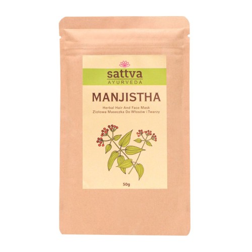 MASECZKA ZIOŁOWA DO TWARZY I WŁOSÓW MANJISTHA 50 g - SATTVA (AYURVEDA)-1 34349 