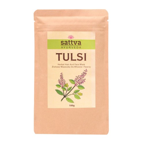 MASECZKA ZIOŁOWA DO TWARZY I WŁOSÓW TULSI 100 g - SATTVA (AYURVEDA)-1 34352 