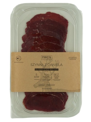SZYNKA Z DANIELA DOJRZEWAJĄCA PLASTRY BEZGLUTENOWA 65 g - PAWĘTA-1 34366 