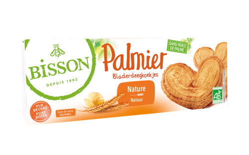 CIASTKA FRANCUSKIE MAŚLANE PALMIERY BIO 100 g - BISSON-1 34393 