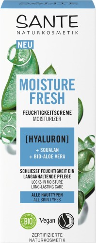 KREM DO TWARZY NAWILŻAJĄCY Z KWASEM HIALURONOWYM, SKWALANEM I ALOESEM ECO 50 ml - SANTE-1 34398 