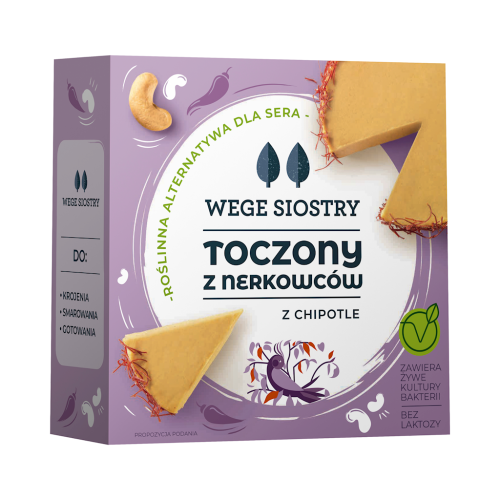WEGAŃSKA ALTERNATYWA SERA Z ORZECHÓW NERKOWCA Z PAPRYKĄ CHIPOTLE BEZGLUTENOWA 140 g - WEGE SIOSTRY-1 34453 