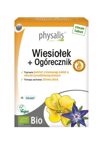 WIESIOŁEK + OGÓRECZNIK BIO 60 KAPSUŁEK - PHYSALIS-1 34460 