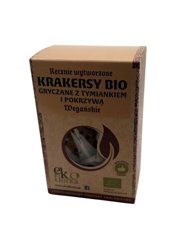 KRAKERSY GRYCZANE Z TYMIANKIEM I POKRZYWĄ BIO 90 g - EKOFLORKA-1 34469 
