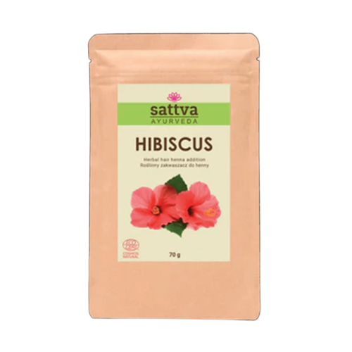 ZAKWASZACZ ROŚLINNY DO HENNY HIBISKUS ECO 70 g - SATTVA (AYURVEDA)-1 34487 