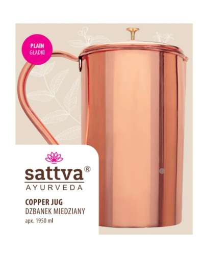 DZBANEK MIEDZIANY PLAIN 1,25 L- SATTVA (AYURVEDA)-1 34503 