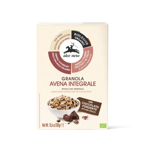 GRANOLA Z MIODEM I CZEKOLADĄ BIO 300 g - ALCE NERO-1 34512 