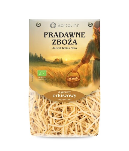 MAKARON (3 JAJECZNY ORKISZOWY) KRAJANKA ŚREDNIA BIO 250 g - BARTOLINI (PRADAWNE ZBOŻA)-1 34567 