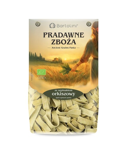 MAKARON (ORKISZOWY SZPINAKOWY) WSTĄŻKI BIO 250 g - BARTOLINI (PRADAWNE ZBOŻA)-1 34573 