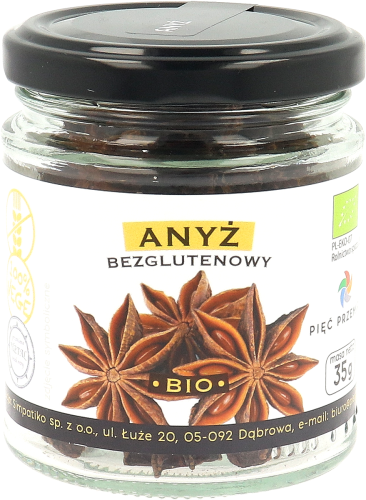 ANYŻ GWIAZDKOWY BEZGLUTENOWY BIO 35 g - PIĘĆ PRZEMIAN-1 34582 