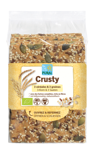 PIECZYWO CHRUPKIE BŁONNIKOWE WIELOZBOŻOWE Z NASIONAMI BIO 200 g - PURAL-1 34587 