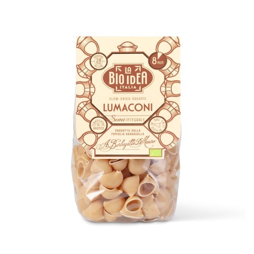 MAKARON (SEMOLINOWY) LUMACONI BIO 375 g - LA BIO IDEA-1 34603 