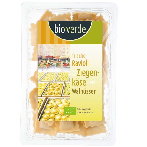 RAVIOLI ŚWIEŻE Z KOZIM SEREM I ORZECHAMI WŁOSKIMI BIO 250 g - BIO-VERDE-1 34621 