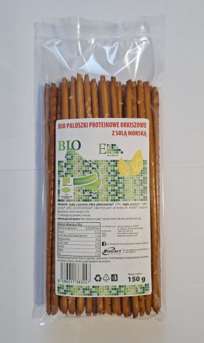 PALUSZKI PROTEINOWE ORKISZOWE PEŁNOZIARNISTE SOLONE BIO 150 g - ENVOY-1 34659 