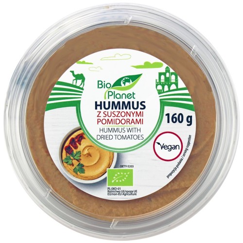 HUMMUS Z SUSZONYMI POMIDORAMI BIO 160 g - BIO PLANET-1 34673 