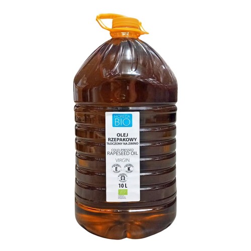 OLEJ RZEPAKOWY TŁOCZONY NA ZIMNO OMEGA-3 NIERAFINOWANY BIO 10 L - HORECA (BIO PLANET)-1 34681 