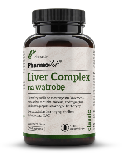KAPSUŁKI NA WSPARCIE WĄTROBY LIVER COMPLEX 90 szt. - PHARMOVIT (CLASSIC)-1 34699 