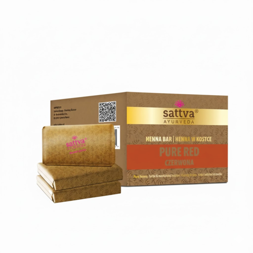 HENNA CZERWONA W KOSTCE ECO (3 x 80 g) 240 g - SATTVA (AYURVEDA)-1 34720 