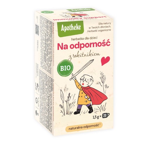 HERBATKA DLA DZIECI NA ODPORNOŚĆ Z ROKITNIKIEM BIO (20 x 1,5 g) 30 g - APOTHEKE-1 34736 