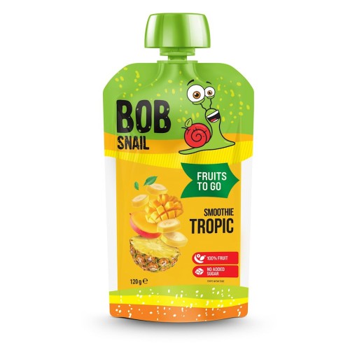 SMOOTHIE BANAN - ANANAS - MANGO BEZ DODATKU CUKRÓW 120 g - BOB SNAIL-1 34755 