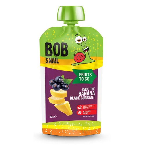 SMOOTHIE BANAN - CZARNA PORZECZKA BEZ DODATKU CUKRÓW 120 g - BOB SNAIL-1 34756 