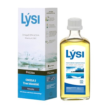 TRAN ISLANDZKI MSC OMEGA-3 (1080 mg) NATURALNY 240 ml - LYSI-1 34766 