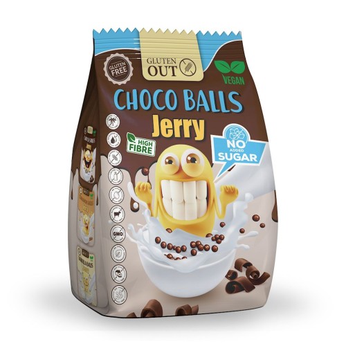KULKI ZBOŻOWE KAKAOWE BEZ DODATKU CUKRÓW BEZGLUTENOWE 375 g - JERRY GLUTEN OUT-1 34780 