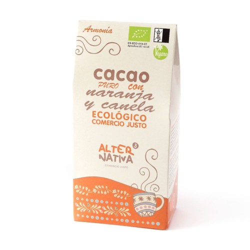 KAKAO Z POMARAŃCZĄ I CYNAMONEM BEZ DODATKU CUKRÓW BEZGLUTENOWE BIO 125 g - ALTERNATIVA3-1 34829 