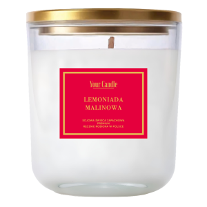 ŚWIECA SOJOWA ZAPACHOWA LEMONIADA MALINOWA 180 ml - YOUR CANDLE