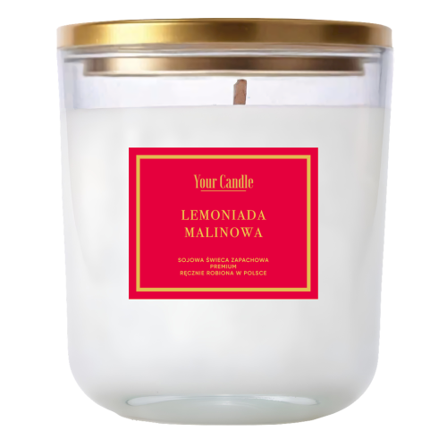 ŚWIECA SOJOWA ZAPACHOWA LEMONIADA MALINOWA 180 ml - YOUR CANDLE-1 34868 