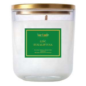 ŚWIECA SOJOWA ZAPACHOWA LIŚĆ EUKALIPTUSA 180 ml - YOUR CANDLE