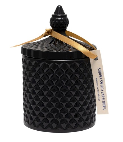 ŚWIECA SOJOWA ZAPACHOWA W KRYSZTALE CZARNYM ZŁOTY BURSZTYN 250 ml - YOUR CANDLE-1 34870 