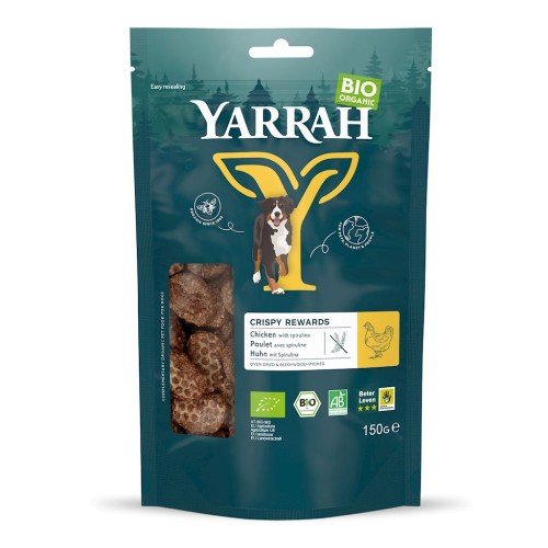 (DLA PSA) PRZYSMAK - KĄSKI Z KURCZAKIEM I SPIRULINĄ BIO 150 g - YARRAH-1 34916 