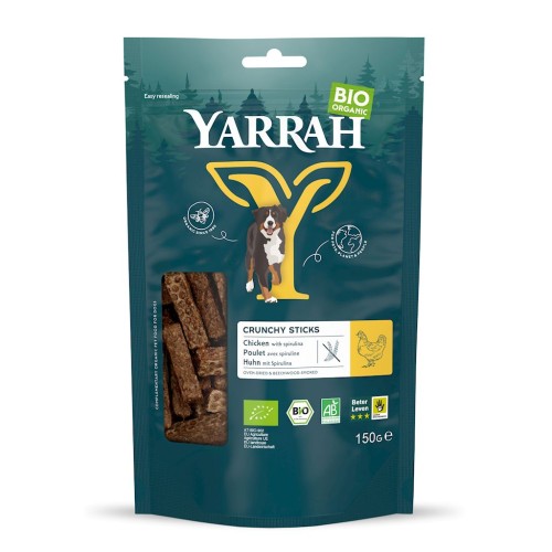 (DLA PSA) PRZYSMAK - PAŁECZKI Z KURCZAKIEM I SPIRULINĄ BIO 150 g - YARRAH-1 34917 