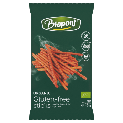 PALUSZKI O SMAKU PAPRYKI WĘDZONEJ BEZGLUTENOWE BIO 45 g - BIOPONT-1 34920 
