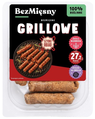KIEŁBASKI GRILLOWE ROŚLINNE 160 g - BEZMIĘSNY-1 34930 