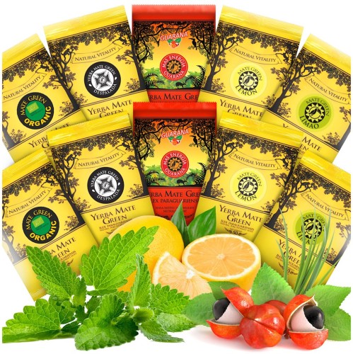 ZESTAW PRÓBEK YERBA MATE MIX (10 x 50 g) 500 g - YERBA MATE GREEN-1 34947 