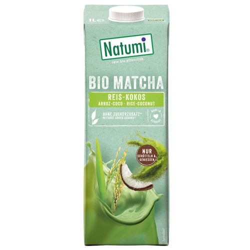 NAPÓJ RYŻOWO - KOKOSOWY Z MATCHĄ BEZ DODATKU CUKRÓW BIO 1 L - NATUMI-1 35007 