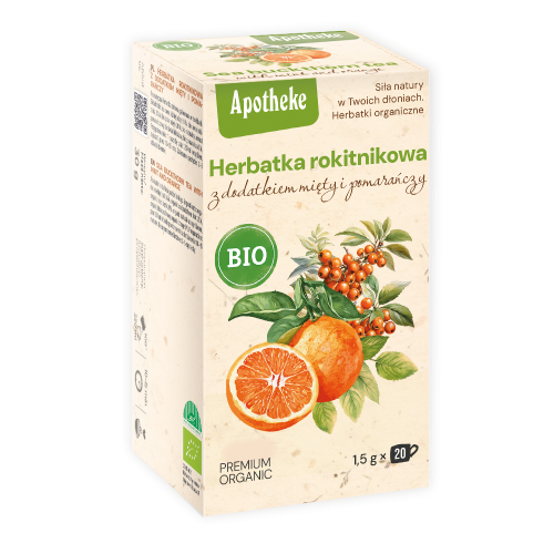 HERBATKA ROKITNIKOWA Z MIĘTĄ I POMARAŃCZĄ BIO (20 x 1,8 g) 36 g - APOTHEKE-1 35016 
