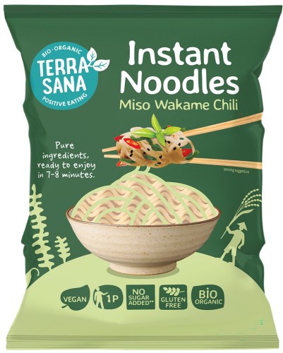 ZUPA BŁYSKAWICZNA Z MAKARONEM, MISO, WAKAME I CHILI BEZGLUTENOWA BIO 90 g - TERRASANA-1 35024 