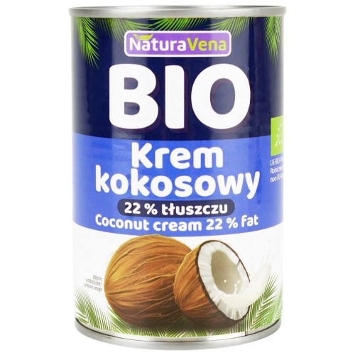 KREM KOKOSOWY 22 % TŁUSZCZU BIO 400 ml - NATURAVENA-1 35044 