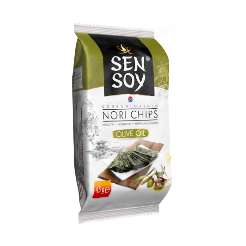 CHIPSY NORI Z OLIWĄ Z OLIWEK BEZGLUTENOWE 4,5 g - SEN SOY-1 35065 