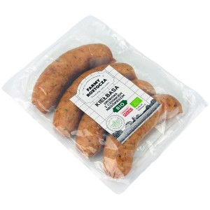 KIEŁBASA DROBIOWA Z CZOSNKNIEM NIEDŹWIEDZIM BIO (około 0,40 kg) - FARMY ROZTOCZA (NA ZAMÓWIENIE)
