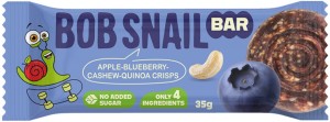 BATON JABŁKO - BORÓWKA - ORZECHY NERKOWCA BEZ DODATKU CUKRÓW 35 g - BOB SNAIL