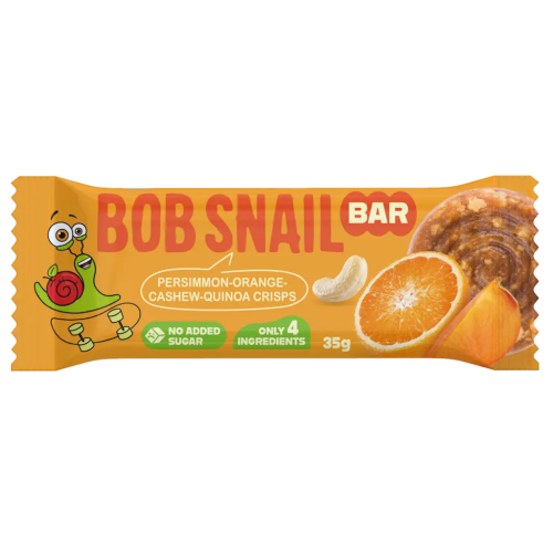 BATON PERSYMONA - POMARAŃCZA - ORZECHY NERKOWCA BEZ DODATKU CUKRÓW 35 g - BOB SNAIL-1 35121 